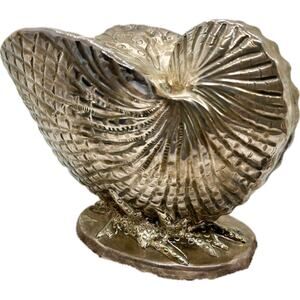 Antique Walker & Hall Sheffield Silverplate Nautilus Shell Dish Victorian